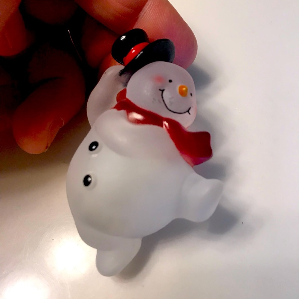 Color changing dancing frosty pin for winter coat